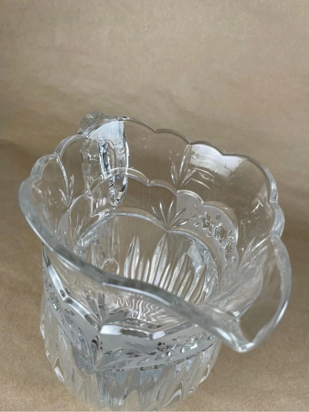 Vintage Oneida Crystal Glass Pitcher